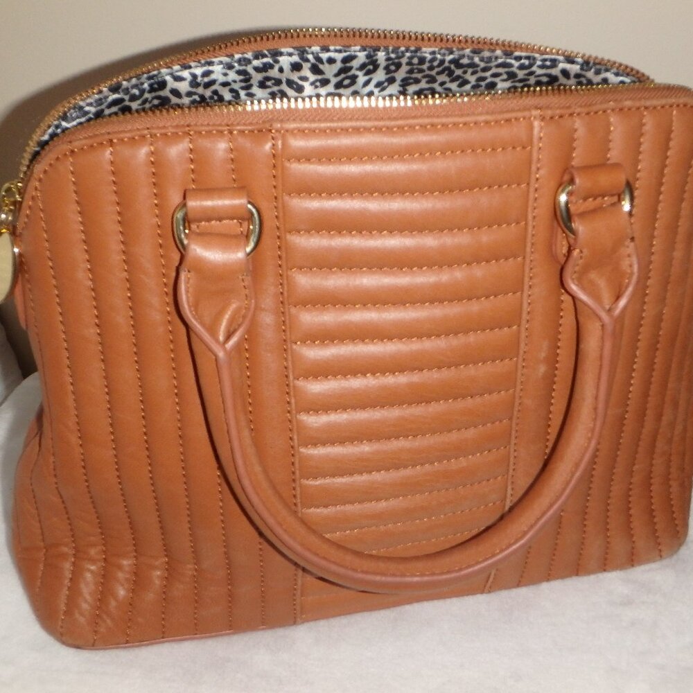 Badgley Mischka Leather Bag - Cognac